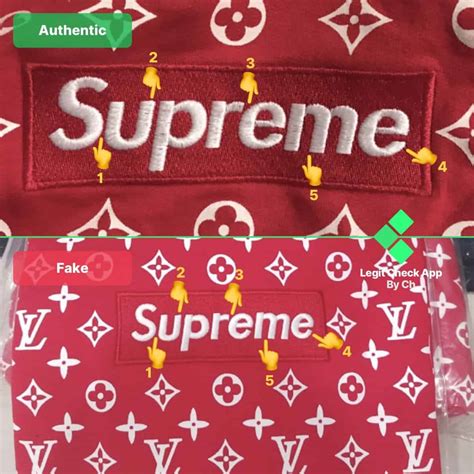 really fake supreme x lv|real supreme logo notch.